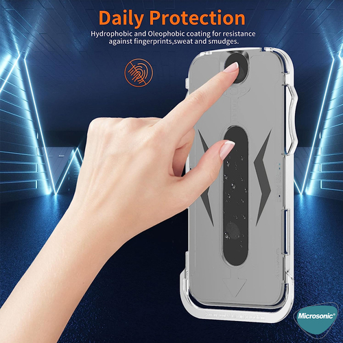 Microsonic Apple iPhone 17e Magic Uygulama Aparatlı Tam Kapatan Ekran Koruyucu Siyah