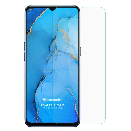 Microsonic Oppo Reno 3 Temperli Cam Ekran Koruyucu