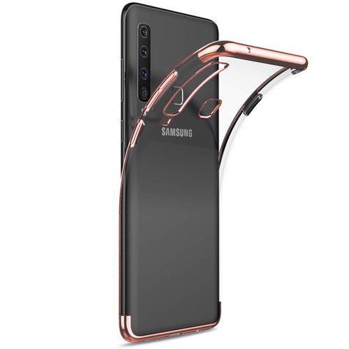 Microsonic Samsung Galaxy A9 2018 Kılıf Skyfall Transparent Clear Rose Gold