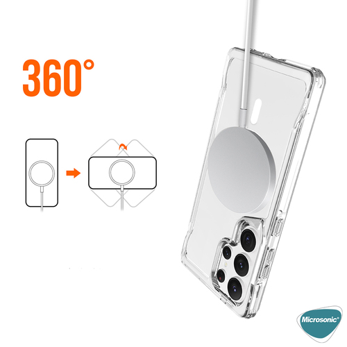 Microsonic Samsung Galaxy S26 Ultra Kılıf MagSafe Trex Bumper Şeffaf