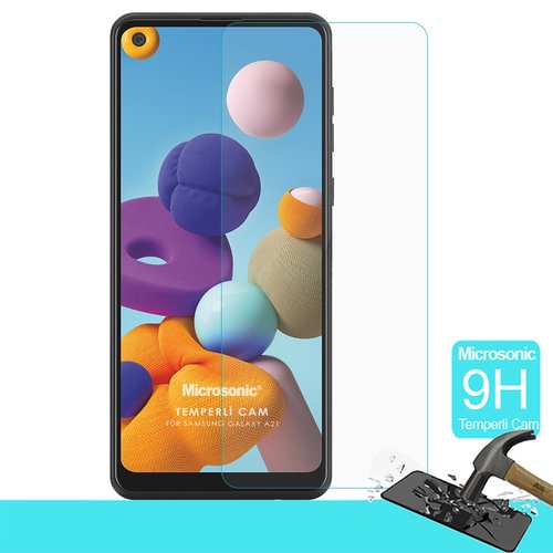 Microsonic Samsung Galaxy A21 Temperli Cam Ekran Koruyucu