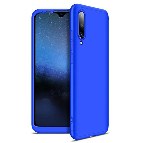 Microsonic Xiaomi Mi A3 Kılıf Double Dip 360 Protective Mavi