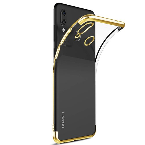 Microsonic Huawei P Smart 2019 Kılıf Skyfall Transparent Clear Gold