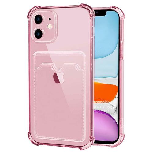 Microsonic Apple iPhone 11 Card Slot Shock Kılıf Pembe