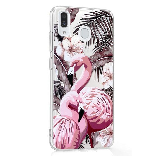 Microsonic Samsung Galaxy A20 Desenli Kılıf Flamingo