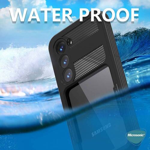 Microsonic Samsung Galaxy S23 Plus Kılıf Waterproof 360 Full Body Protective Siyah