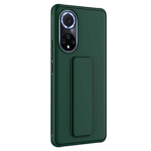 Microsonic Huawei Nova 9 Kılıf Hand Strap Koyu Yeşil