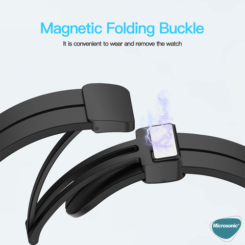 Microsonic Apple Watch Series 11 46mm Kordon Ribbon Line Beyaz