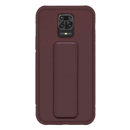 Microsonic Xiaomi Redmi Note 9 Pro Max Kılıf Hand Strap Mor