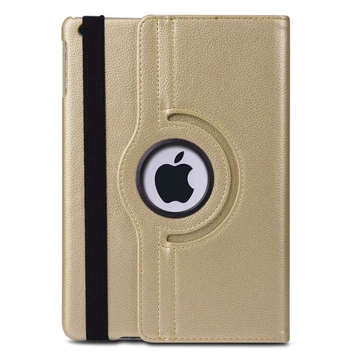 Microsonic Apple iPad 10.2'' 9. Nesil (A2602-A2604-A2603-A2605) Kılıf 360 Rotating Stand Deri Gold