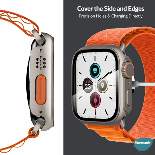 Microsonic Apple Watch Series 11 46mm Kılıf Apple Watch Ultra Dönüştürücü Ekran Koruyucu Kasa Yıldız Işığı
