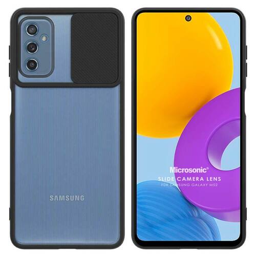 Microsonic Samsung Galaxy M52 Kılıf Slide Camera Lens Protection Siyah