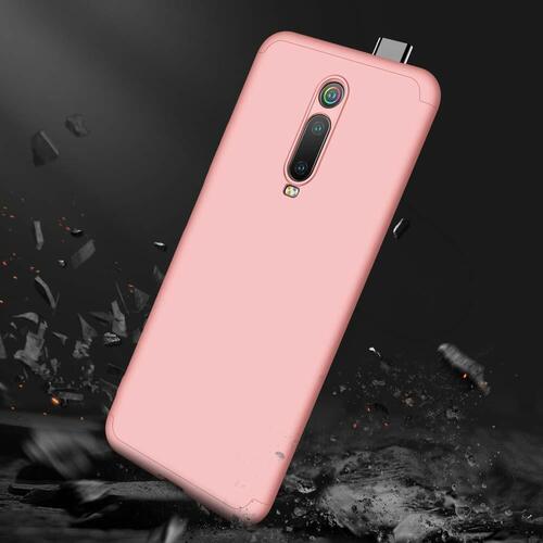 Microsonic Xiaomi Mi 9T Kılıf Double Dip 360 Protective Rose Gold