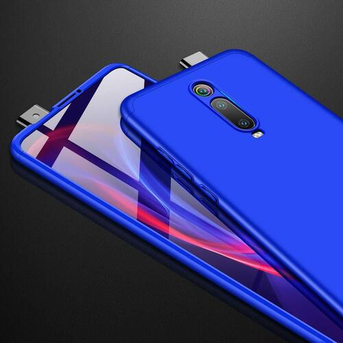 Microsonic Xiaomi Mi 9T Kılıf Double Dip 360 Protective Mavi