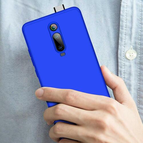 Microsonic Xiaomi Mi 9T Kılıf Double Dip 360 Protective Mavi