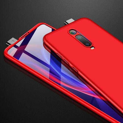 Microsonic Xiaomi Mi 9T Kılıf Double Dip 360 Protective Kırmızı