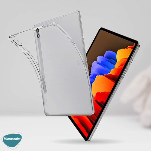 Microsonic Samsung Galaxy Tab S8 Plus X800 Kılıf Transparent Soft Şeffaf