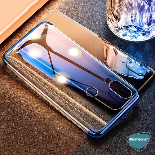 Microsonic Samsung Galaxy M10s Kılıf Skyfall Transparent Clear Siyah