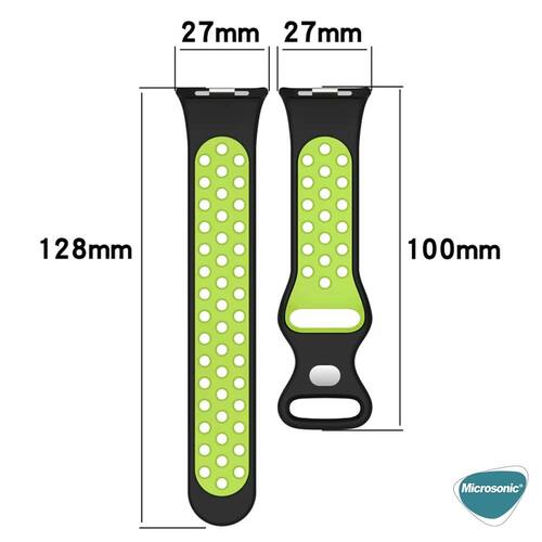 Microsonic Xiaomi Mi Band 8 Pro Rainbow Gently Band Kordon Siyah Yeşil