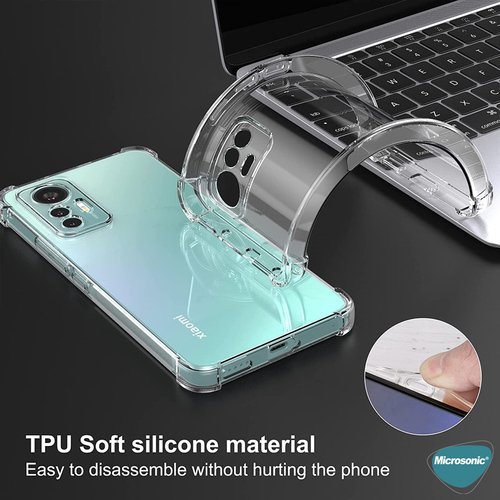 Microsonic Xiaomi Mi 12 Pro Kılıf Shock Absorbing Şeffaf