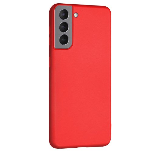 Microsonic Matte Silicone Samsung Galaxy S21 Plus Kılıf Kırmızı