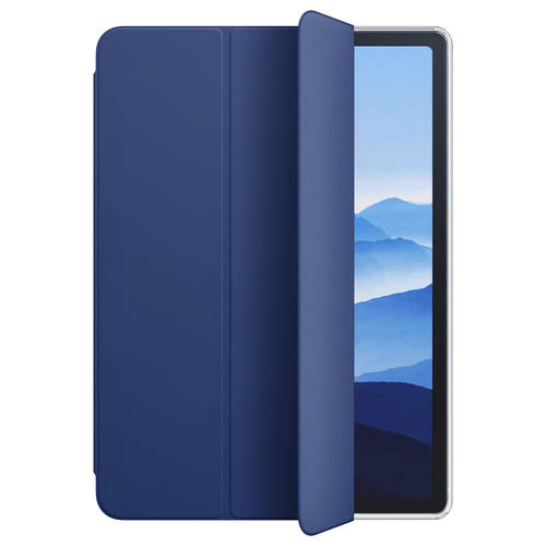 Microsonic Apple iPad Pro 13 2024 Kılıf (A2925-A2926) Slim Translucent Back Smart Cover Lacivert