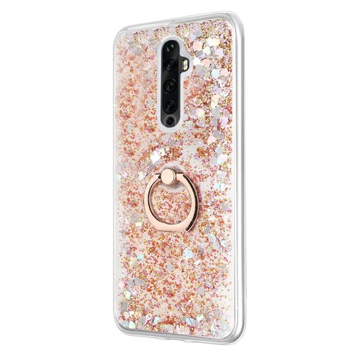 Microsonic Oppo Reno 2Z Kılıf Glitter Liquid Holder Gold