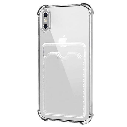 Microsonic Apple iPhone X Card Slot Shock Kılıf Şeffaf