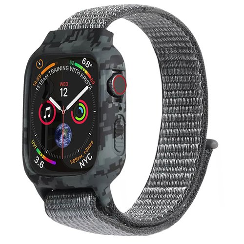 Microsonic Apple Watch Series 4 40mm Kordon Camouflage Armor Pro Gri