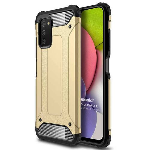 Microsonic Samsung Galaxy A03s Kılıf Rugged Armor Gold