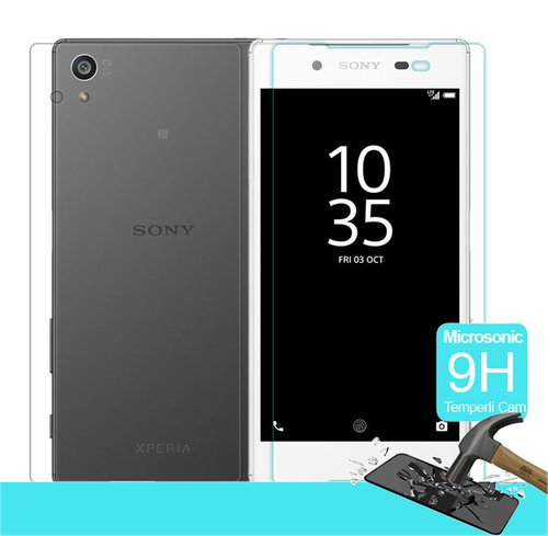 Microsonic Sony Xperia Z5 Dual Temperli Cam Ekran koruyucu Ön + Arka