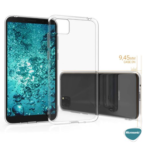 Microsonic Huawei Y5P Kılıf Transparent Soft Beyaz