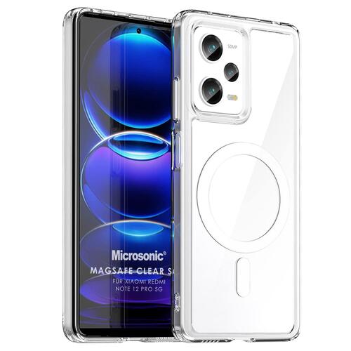 Microsonic Xiaomi Redmi Note 12 Pro 5G Kılıf MagSafe Clear Sararmaz Şeffaf