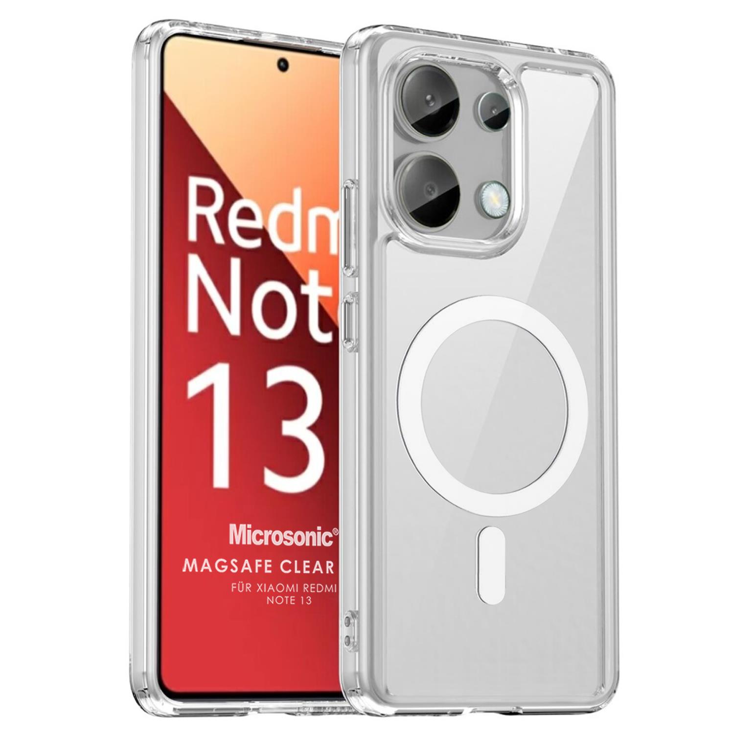 Microsonic Xiaomi Redmi Note 13 4G Kılıf MagSafe Clear Sararmaz Şeffaf