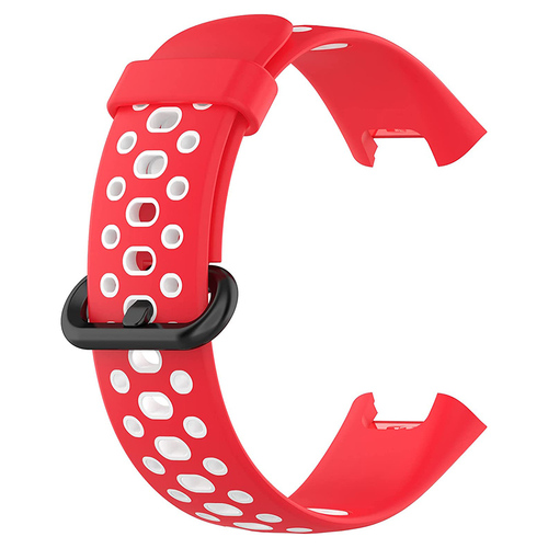 Microsonic Xiaomi Poco Watch Rainbow Band Kordon Kırmızı Beyaz