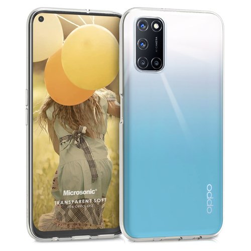 Microsonic Oppo A92 Kılıf Transparent Soft Beyaz