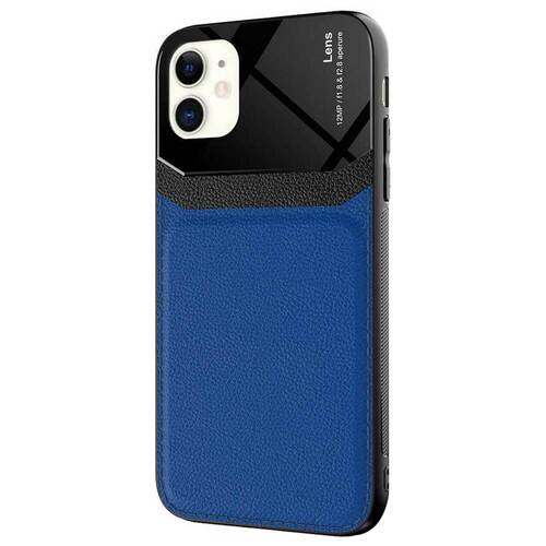 Microsonic Apple iPhone 11 Kılıf Uniq Leather Lacivert