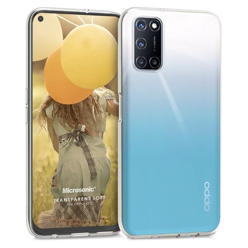 Microsonic Oppo A72 Kılıf Transparent Soft Beyaz