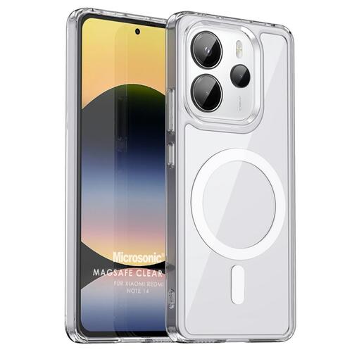 Microsonic Xiaomi Redmi Note 14 4G Kılıf MagSafe Clear Sararmaz Şeffaf