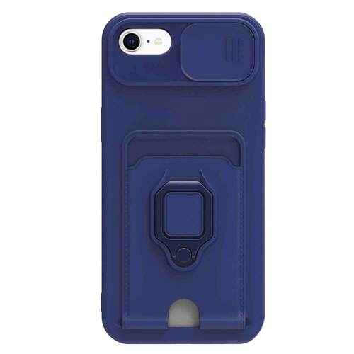 Microsonic Apple iPhone 7 Kılıf Multifunction Silicone Lacivert