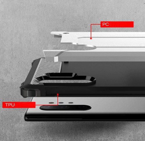 Microsonic Samsung Galaxy Note 10 Plus Kılıf Rugged Armor Kırmızı