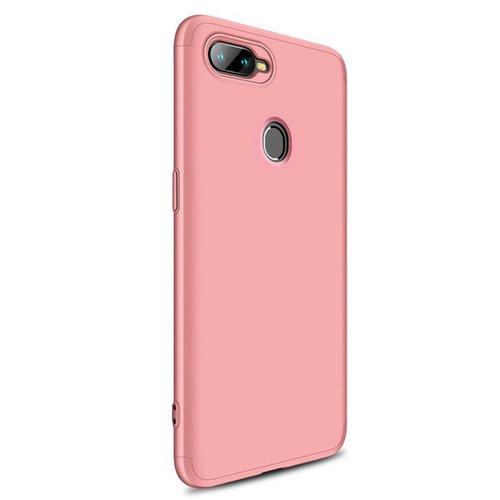 Microsonic Oppo A5S Kılıf Double Dip 360 Protective Rose Gold