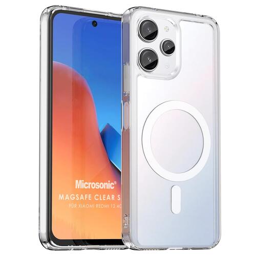 Microsonic Xiaomi Redmi 12 5G Kılıf MagSafe Clear Sararmaz Şeffaf
