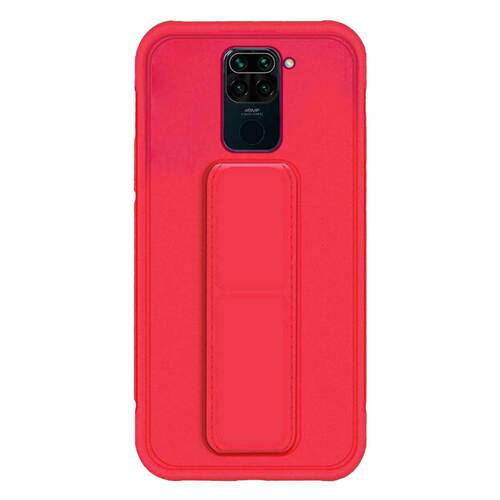 Microsonic Xiaomi Redmi Note 9 Kılıf Hand Strap Kırmızı