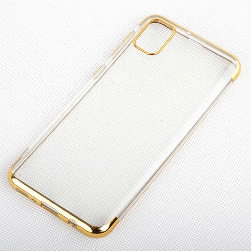 Microsonic Samsung Galaxy A71 Kılıf Skyfall Transparent Clear Gold