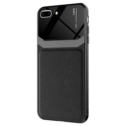 Microsonic Apple iPhone 8 Plus Kılıf Uniq Leather Siyah