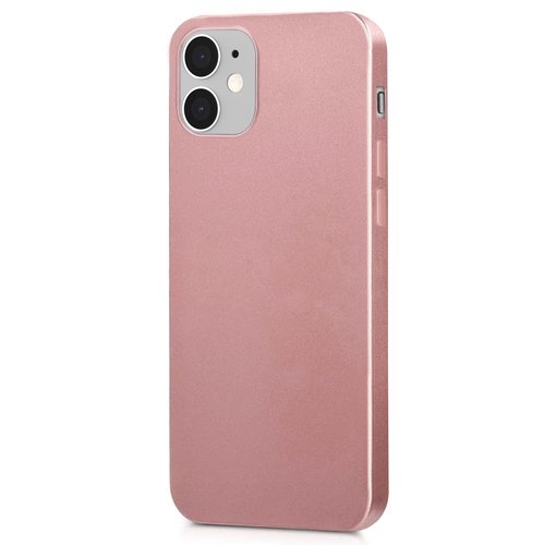 Microsonic Matte Silicone Apple iPhone 12 Kılıf Rose Gold