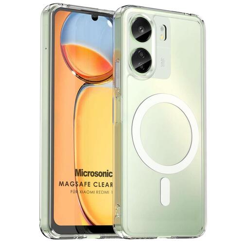 Microsonic Xiaomi Redmi 13C Kılıf MagSafe Clear Sararmaz Şeffaf
