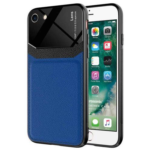 Microsonic Apple iPhone SE 2020 Kılıf Uniq Leather Lacivert