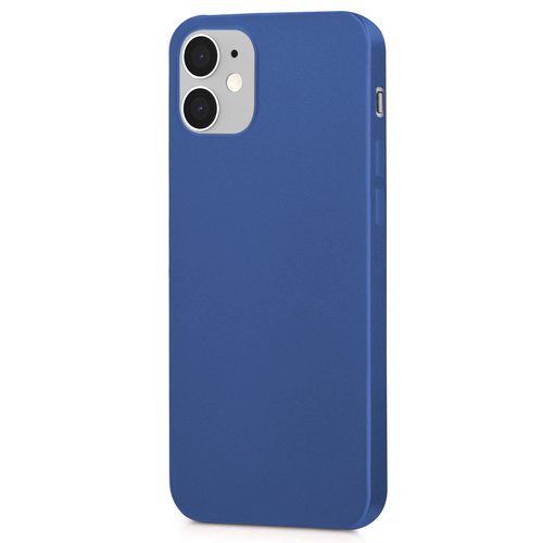 Microsonic Matte Silicone Apple iPhone 12 Kılıf Lacivert